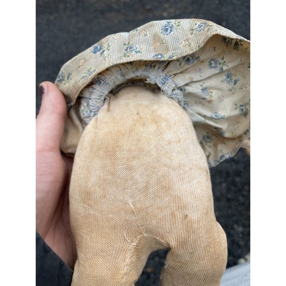 Antique Handmade Ragdoll Embroidered Face 20th C. Vintage Doll Rag Doll Cloth - Picture 12 of 15